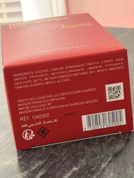 Maison Francis Kurkdjian Baccarat Rouge Extrait de Parfum thumbnail 5