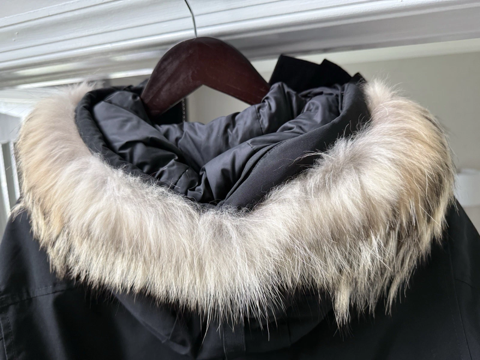 Men's Canada Goose Chateau Parka Black Down Jacket Hooded Size Large thumbnail 3