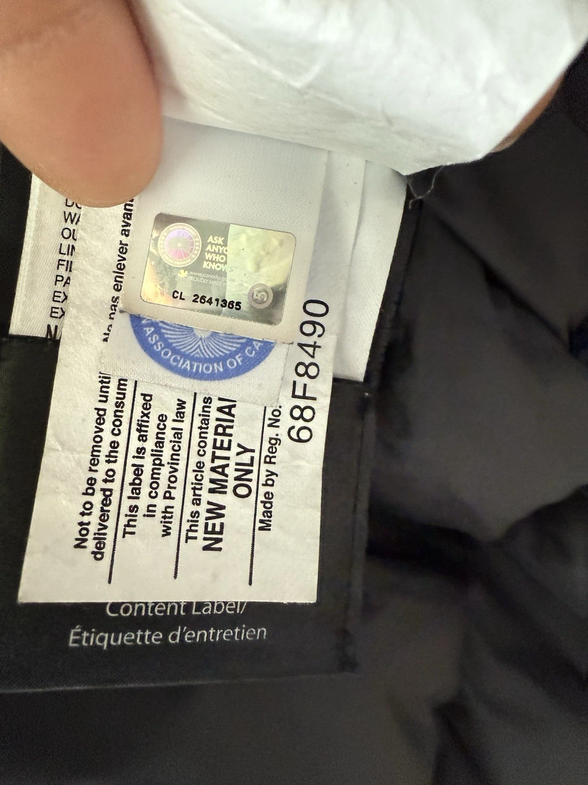 Men's Canada Goose Chateau Parka Black Down Jacket Hooded Size Large thumbnail 7