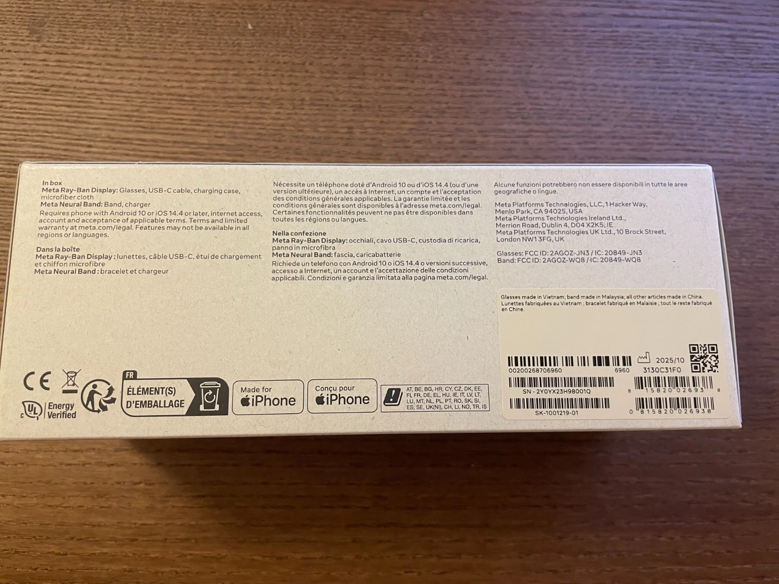Meta Ray-Ban Display Standard Neural Band Size 1 Brand New In Box thumbnail 4