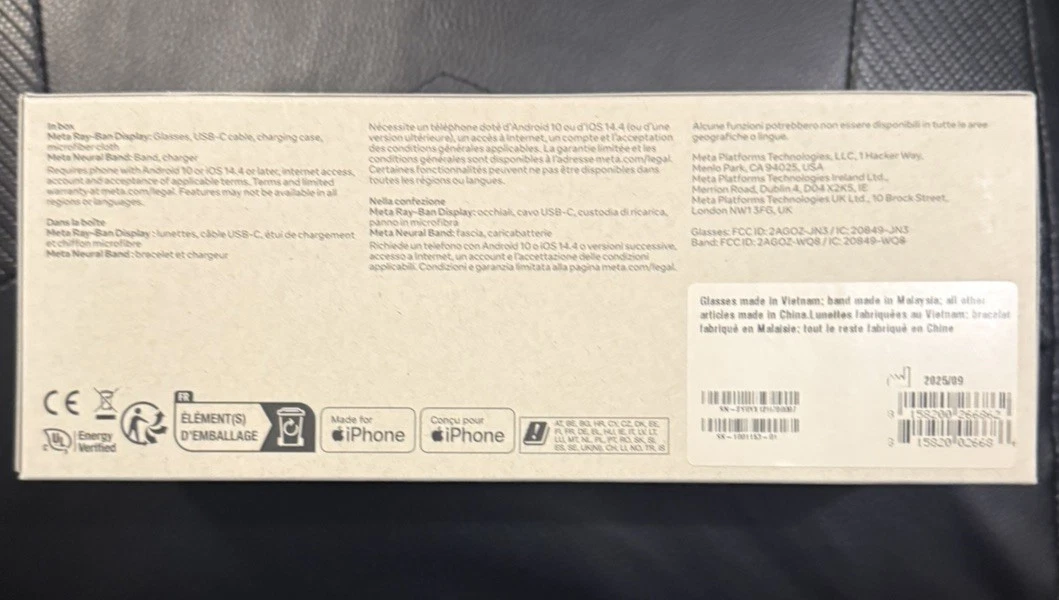 Meta Ray-Ban Display Standard Neural Band Size 2 Brand New In Box thumbnail 4