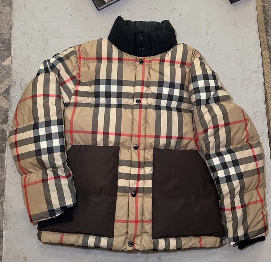 NEW Burberry Men’s Kilham down jacket In Archive Beige Size Medium thumbnail 5