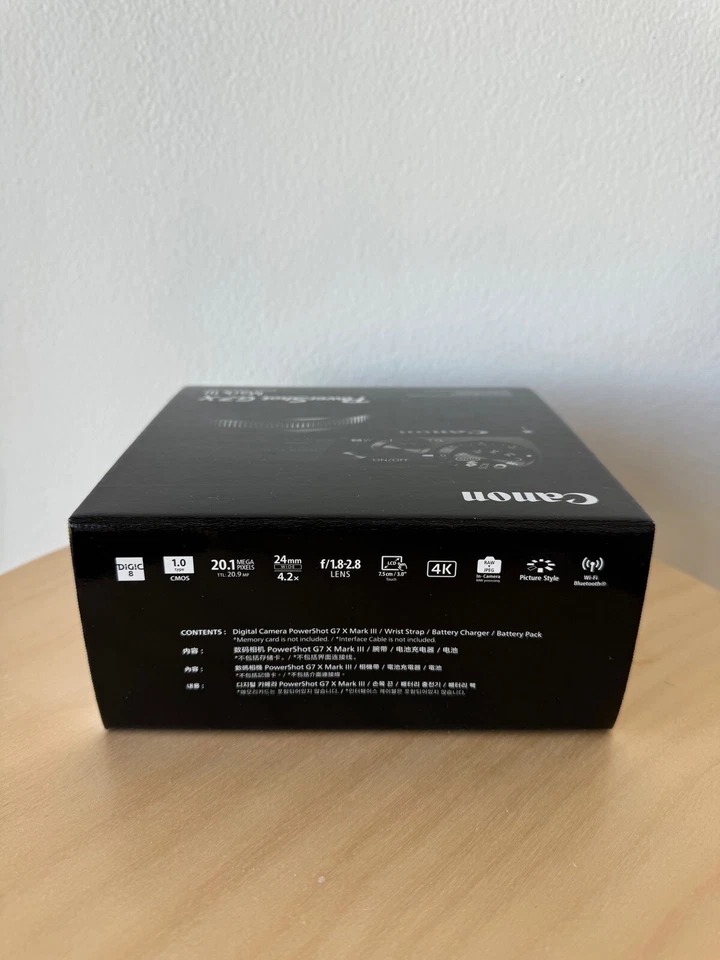 NEW Canon PowerShot G7X Mark III Digital Camera 4K Vlogging silver thumbnail 2