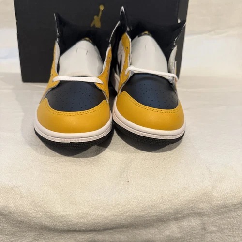 Nike Air Jordan 1 Mid Shoes Black White Yellow Ochre DQ8426-701 Men's Sizes  thumbnail 3