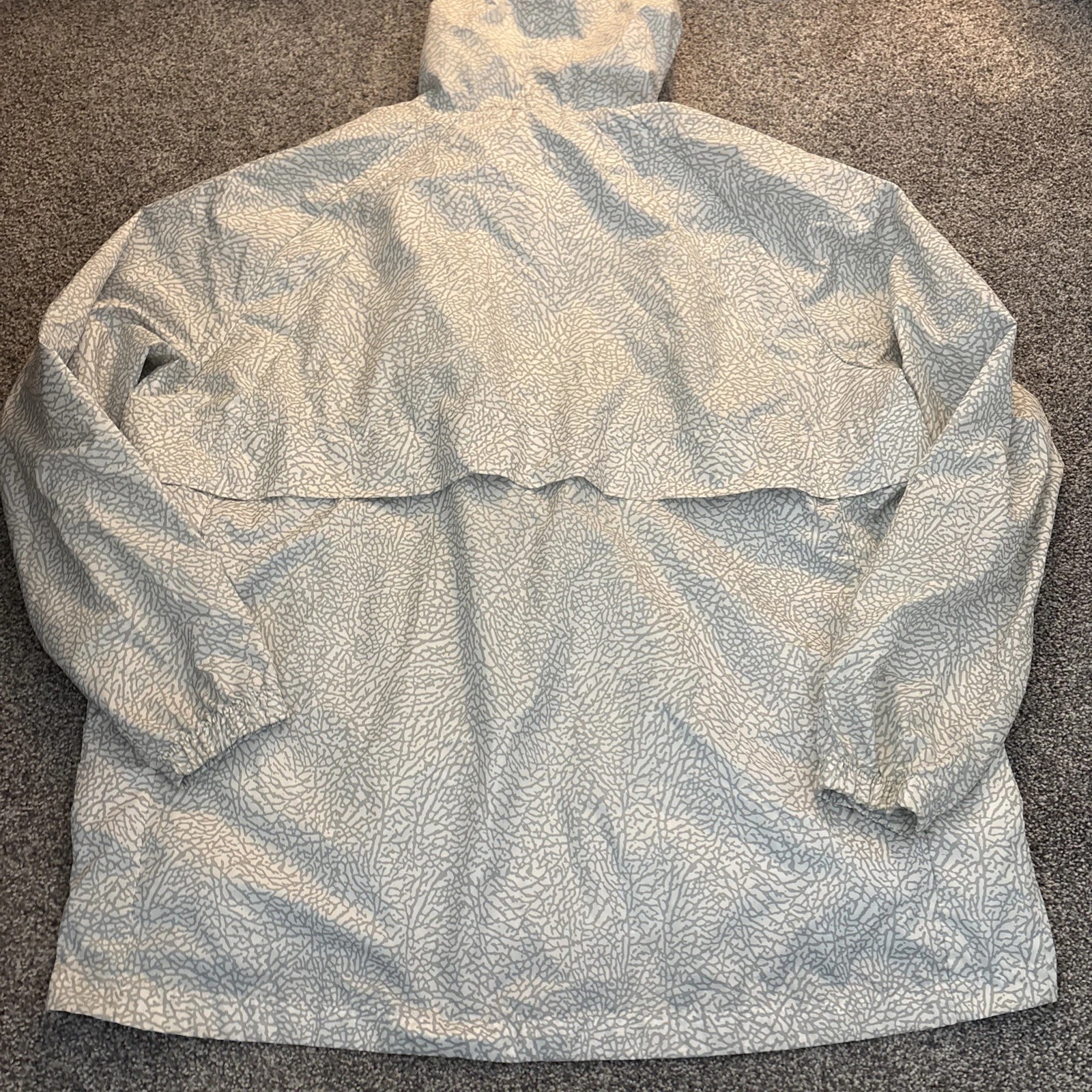 Nike Air Jordan Men's XL Wings Jacket Anorak Windbreaker AJ0428-100 Wht Cement thumbnail 2