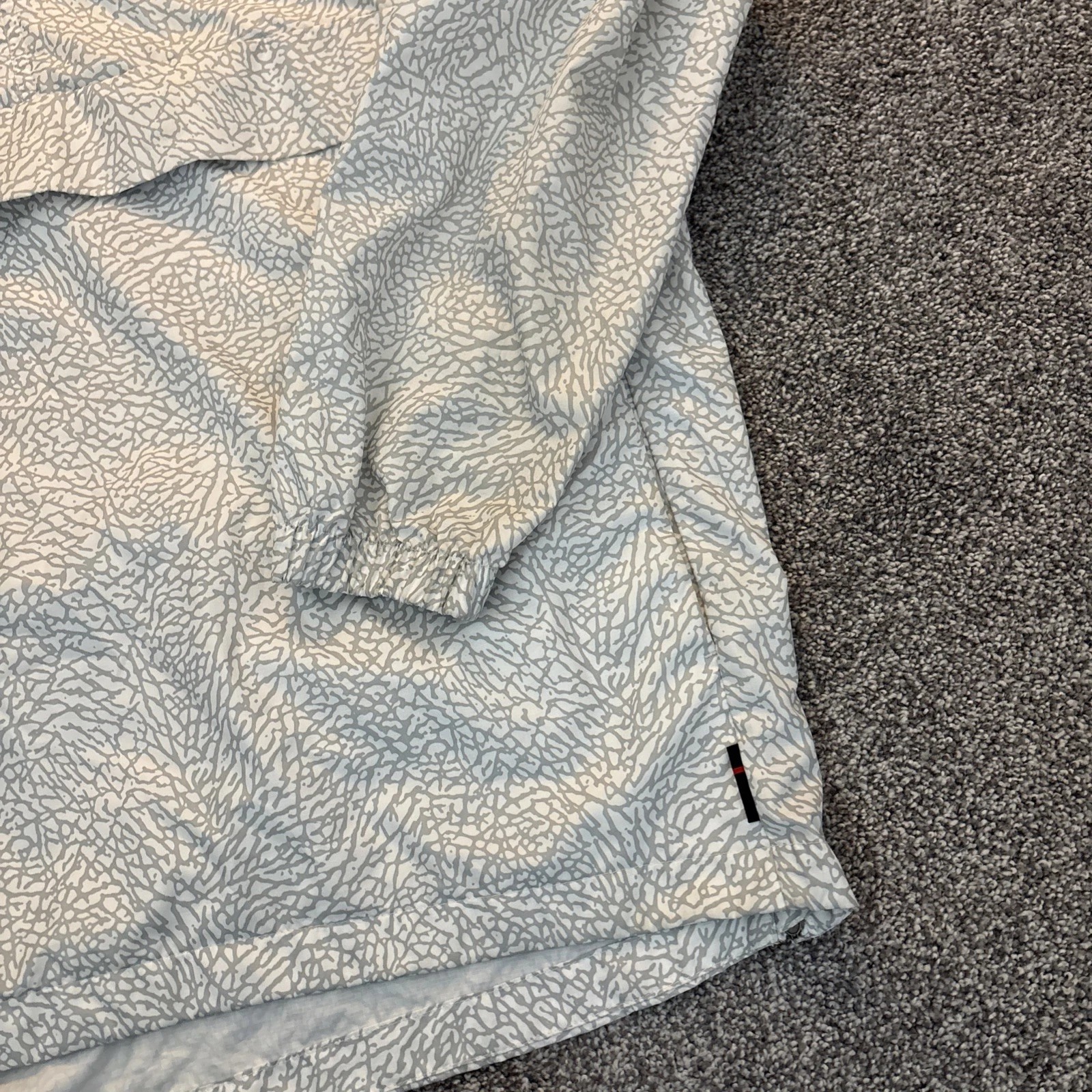 Nike Air Jordan Men's XL Wings Jacket Anorak Windbreaker AJ0428-100 Wht Cement thumbnail 7