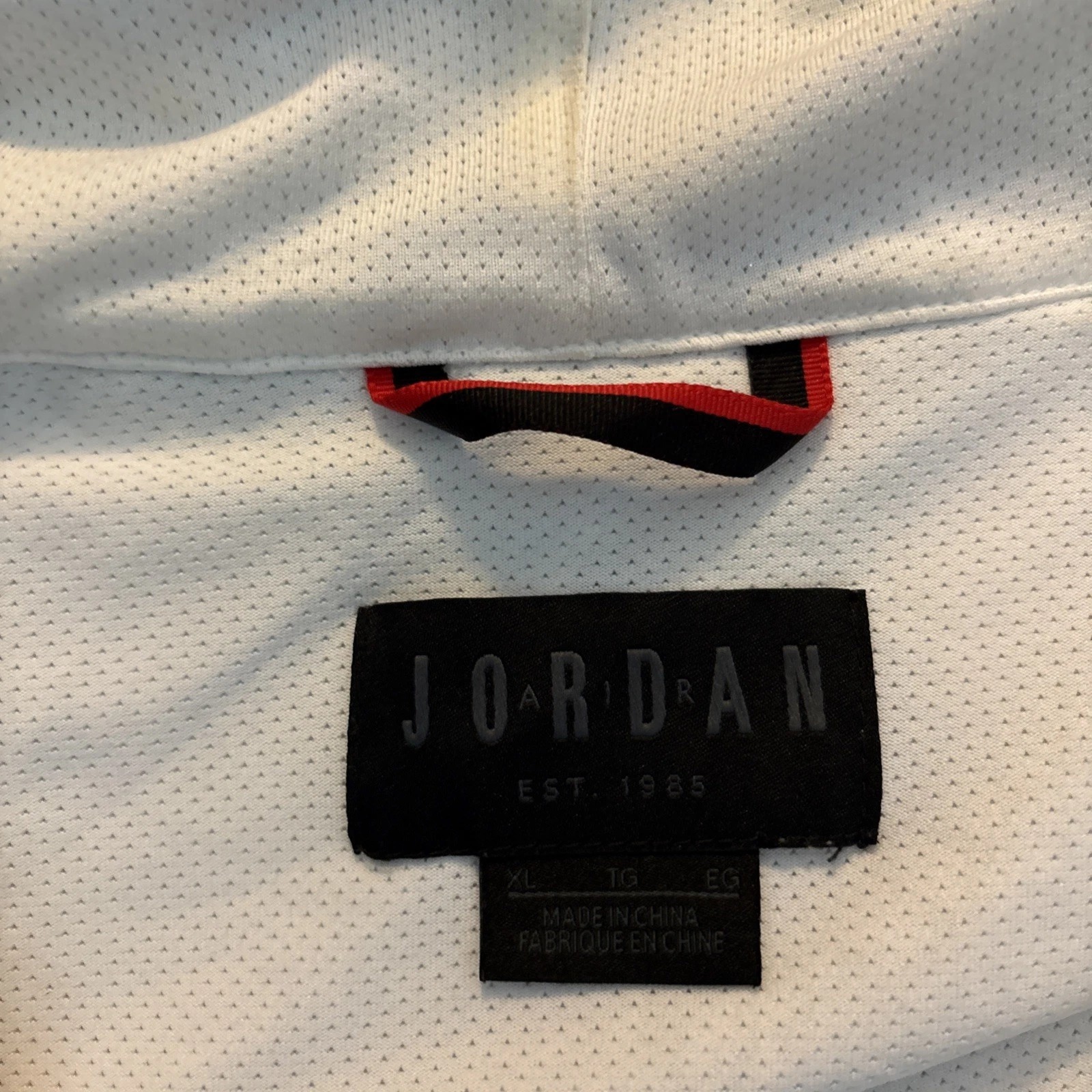 Nike Air Jordan Men's XL Wings Jacket Anorak Windbreaker AJ0428-100 Wht Cement thumbnail 8