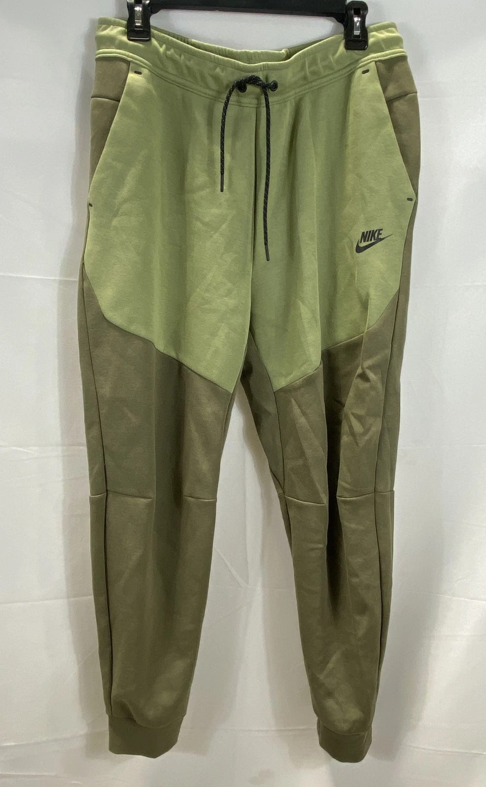 Nike Men's Tech Fleece Tracksuit Green Full Zip Hoodie Jogger Set Size L thumbnail 4