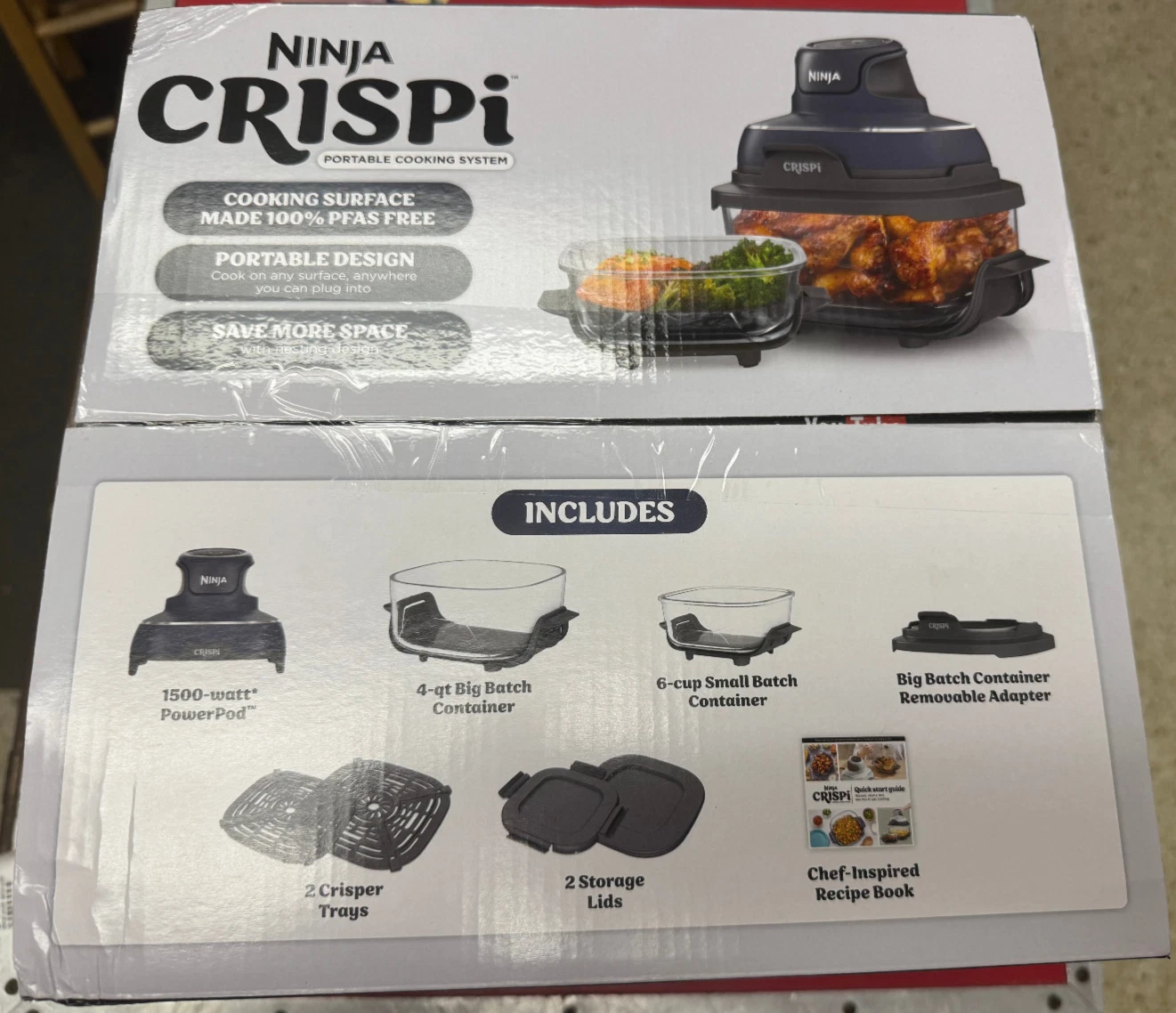 Ninja Crispi 4-in-1 Portable Glass Air Fryer Cooking System thumbnail 4