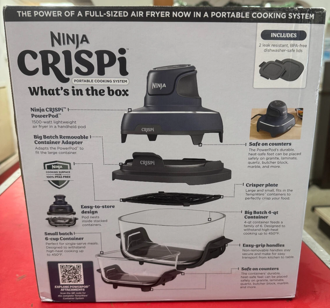 Ninja Crispi 4-in-1 Portable Glass Air Fryer Cooking System thumbnail 5