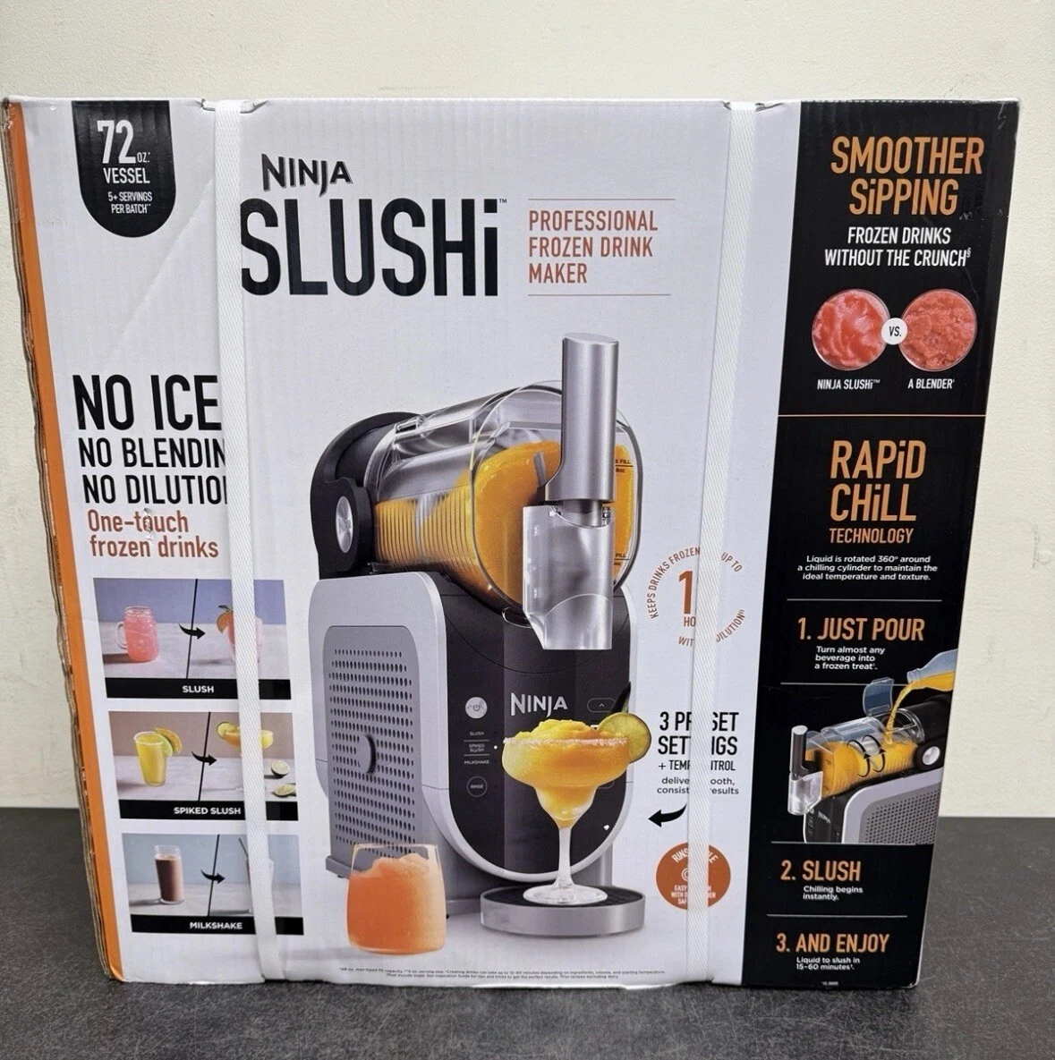 Ninja SLUSHi Frozen Drink Maker 3-in-1, 72oz, New Sealed thumbnail 1