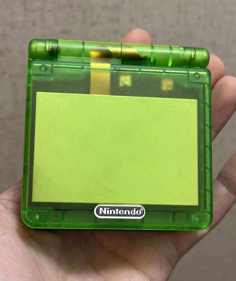 Nintendo Game Boy Advance SP – IPS V5 Touch Screen – Jungle Green w/ Game thumbnail 4