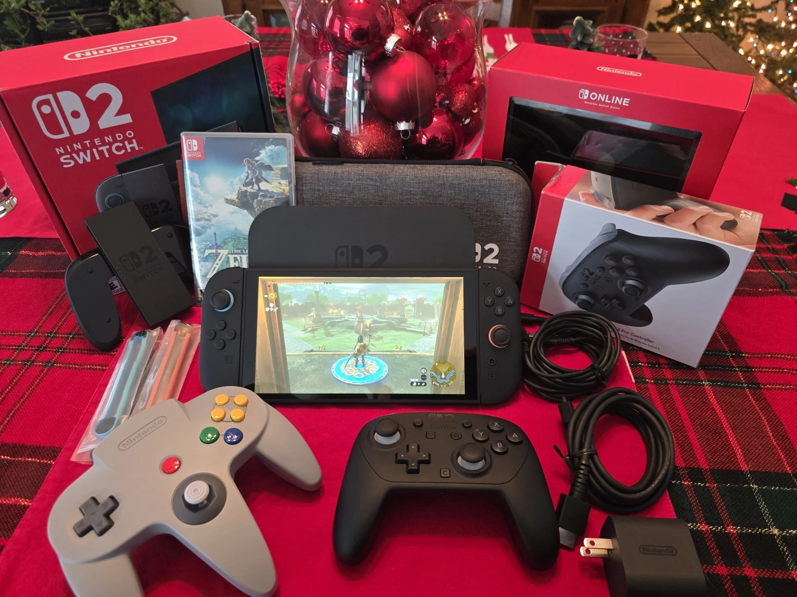 Nintendo Switch 2 Bundle : Pro & 64 Controller, Case & Zelda TOTK Game thumbnail 1