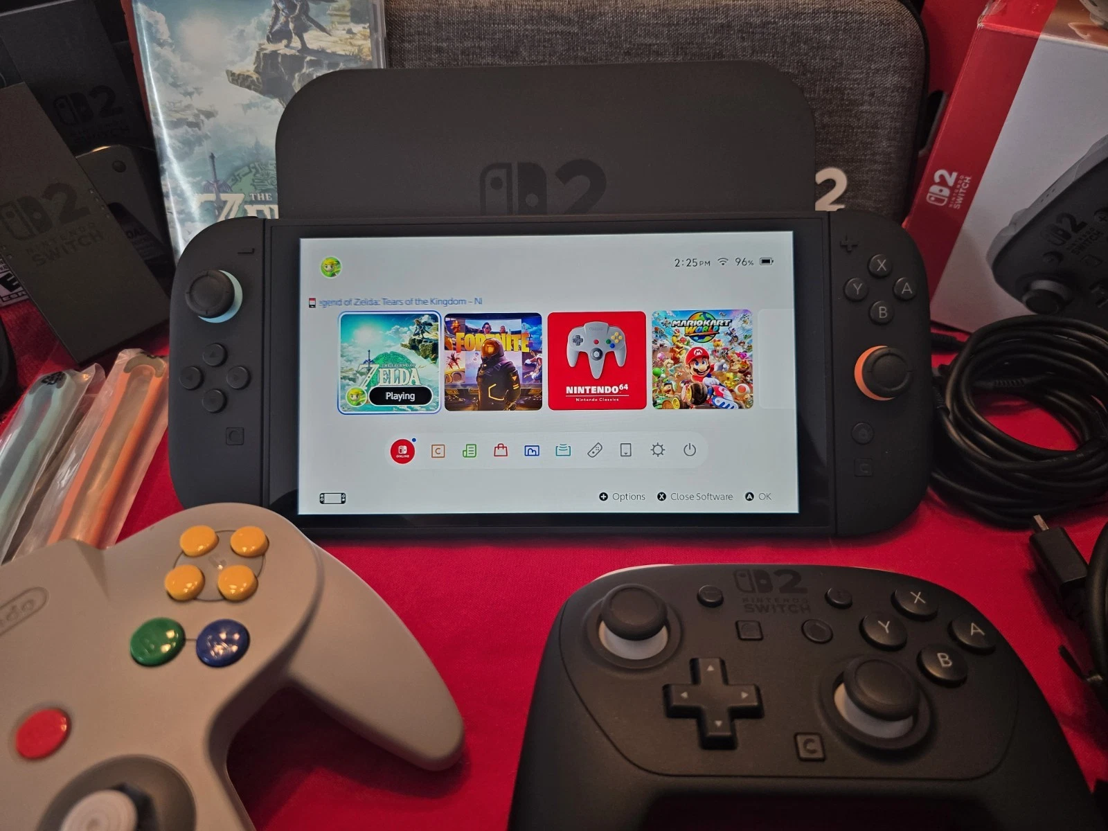 Nintendo Switch 2 Bundle : Pro & 64 Controller, Case & Zelda TOTK Game thumbnail 11