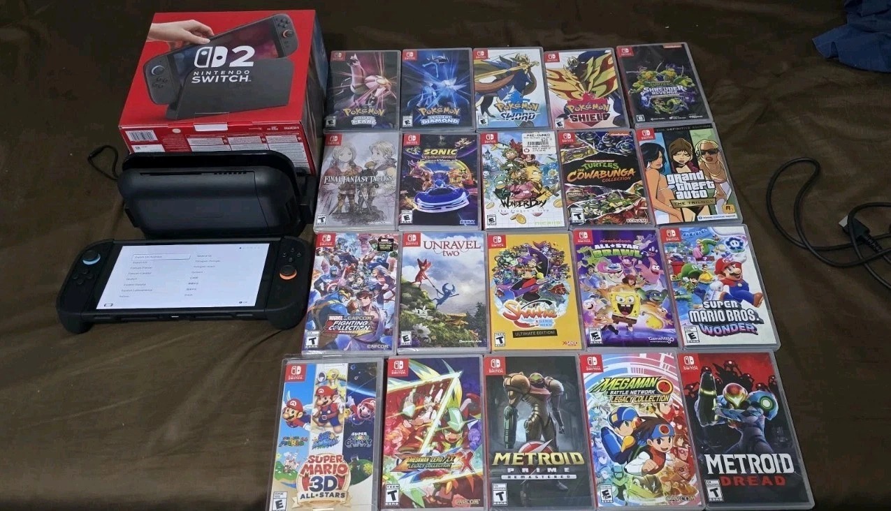 Nintendo Switch 2 Console Black Bundle with 20 games and Drand Killswitch thumbnail 1