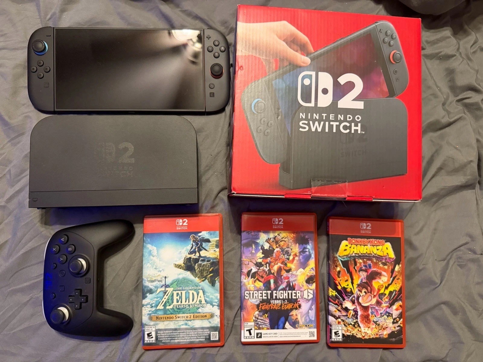 Nintendo Switch 2 Console Bundle Games , Pro Controller And 256gb Memory Card thumbnail 1
