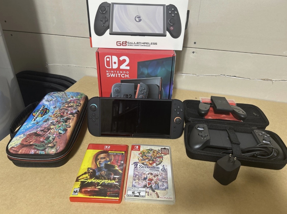 Nintendo Switch 2 Console – Open Box + G8+ Controller, Cases & 2 Games thumbnail 1