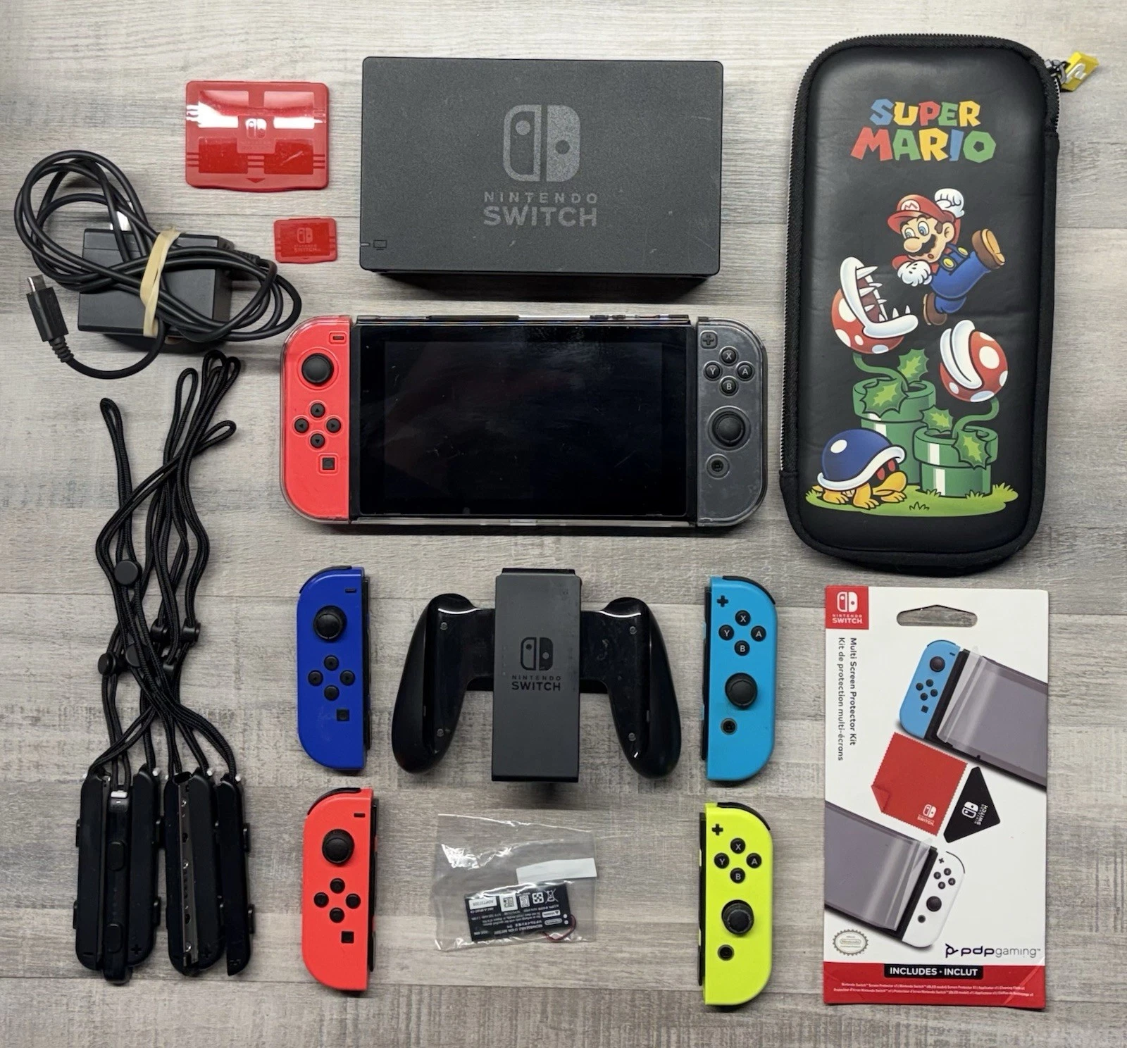 Nintendo Switch (Bundle) Console HAC-001 w/ Joy Con + Dock + All Pictured thumbnail 1
