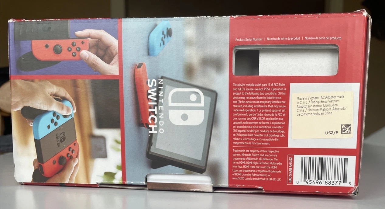 Nintendo Switch v2- 32GB HAC-001 Console with Dock, Charger, Red/Blue Joy-Cons thumbnail 14