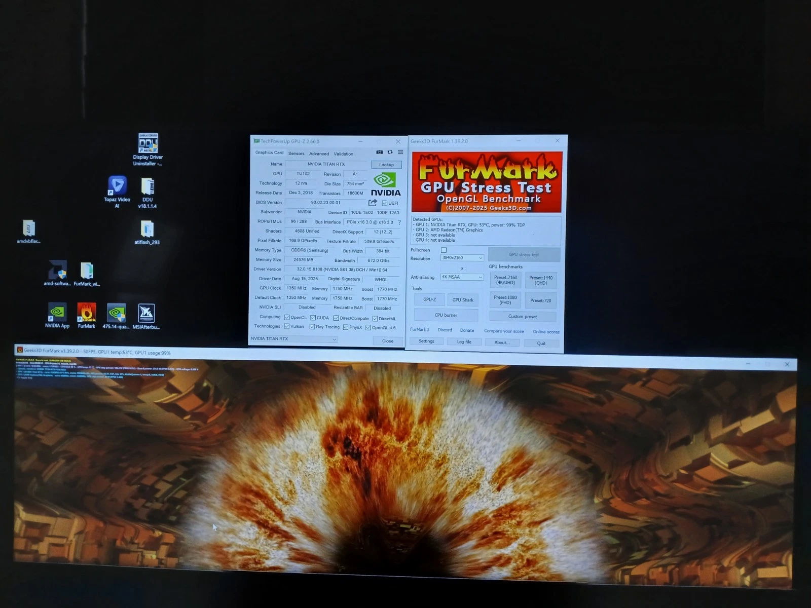 Share Nvidia RTX Titan RTX 24GB GDDR6 Graphics Card GPU PC Used thumbnail 2