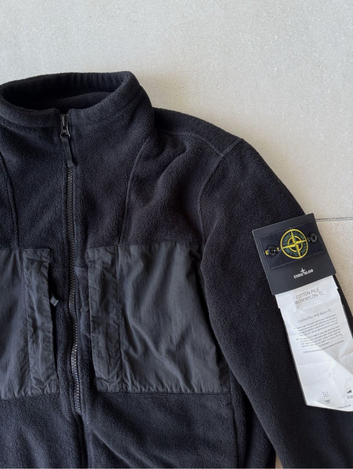 NWT Stone Island Fleece/Nylon Patch Full-Zip Jacket thumbnail 5