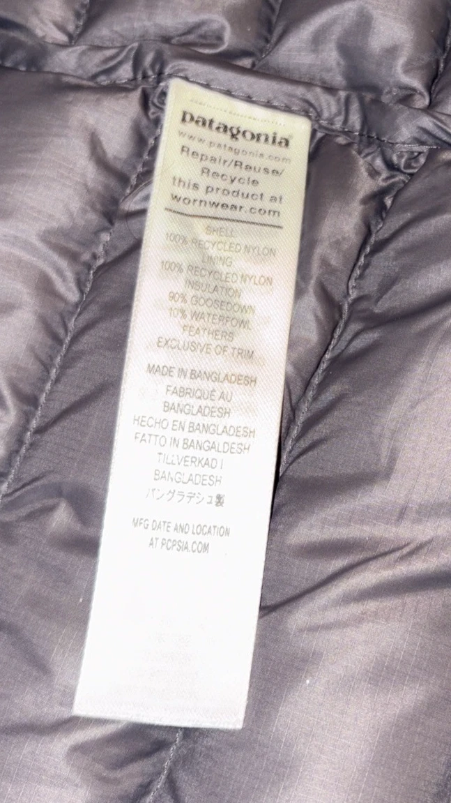 Patagonia Men’s Down Sweater Jacket Gray Size L Puffer Lightweight 84675 New! thumbnail 8