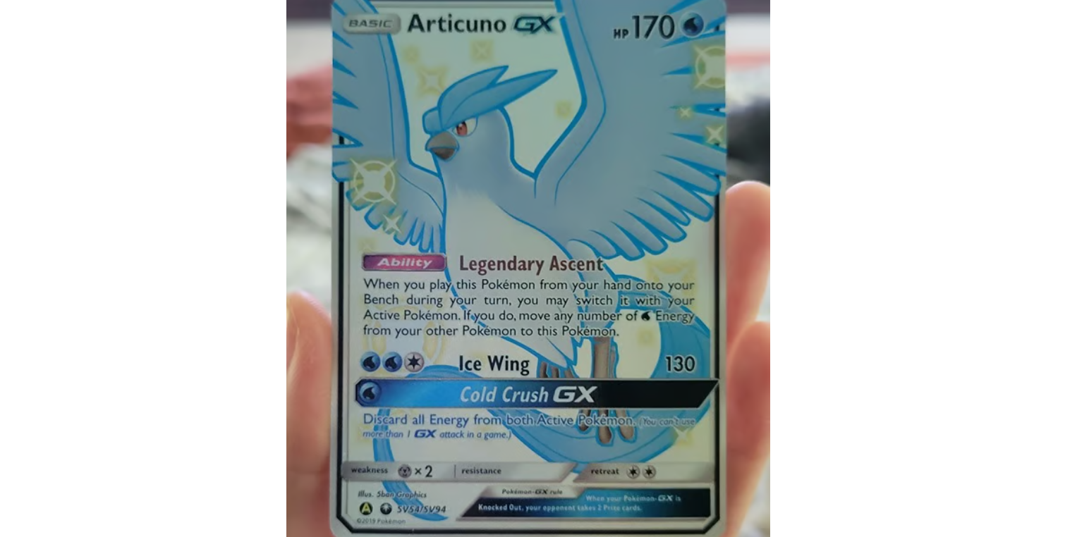 Pokémon Articuno GX Hidden Fates Shiny thumbnail 1