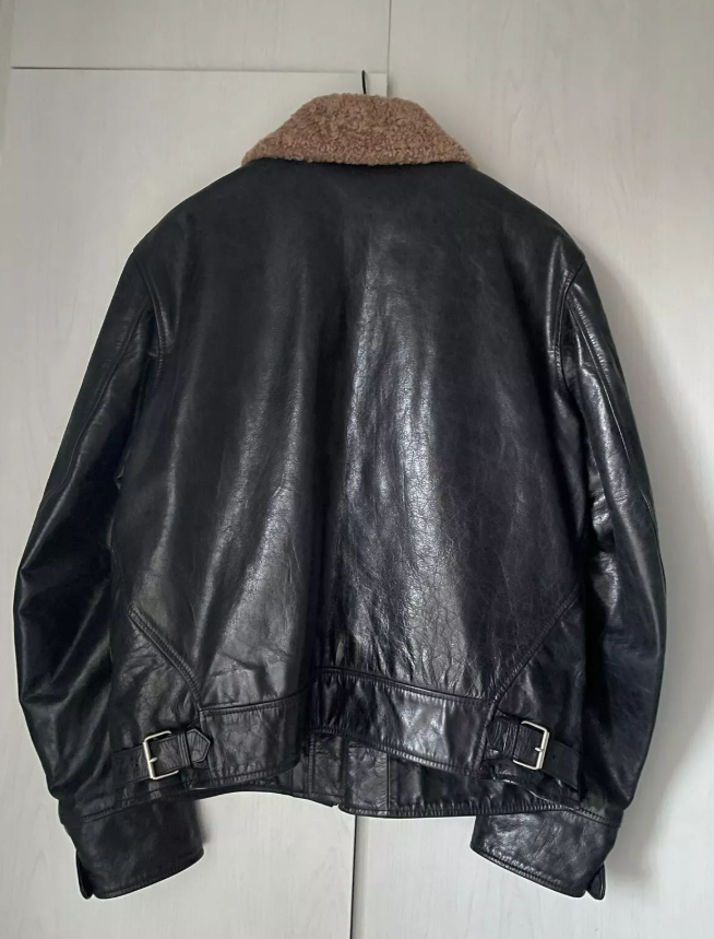 Premium Stone Island Black Leather Jacket XXL, Excellent Condition thumbnail 2