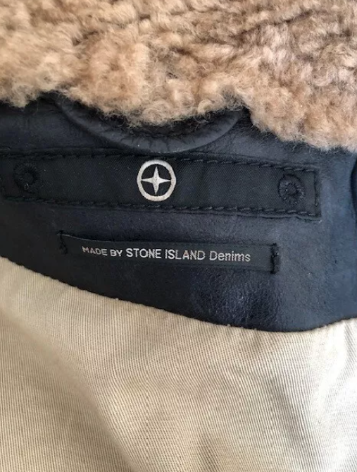 Premium Stone Island Black Leather Jacket XXL, Excellent Condition thumbnail 5