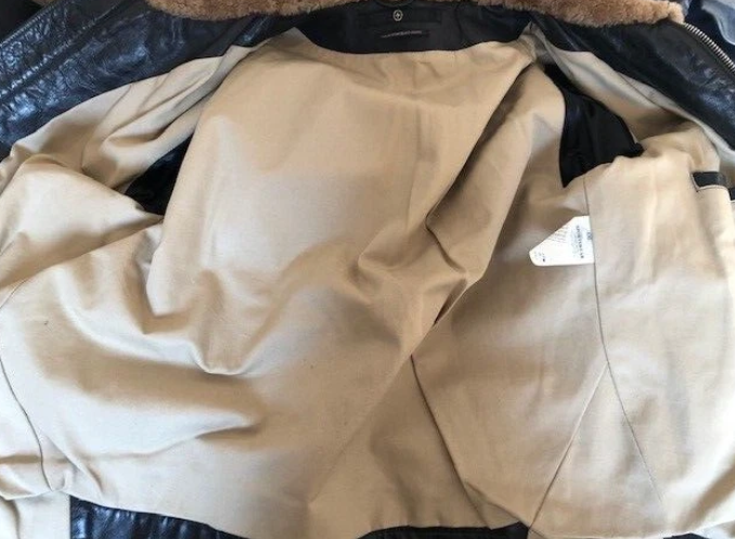 Premium Stone Island Black Leather Jacket XXL, Excellent Condition thumbnail 6