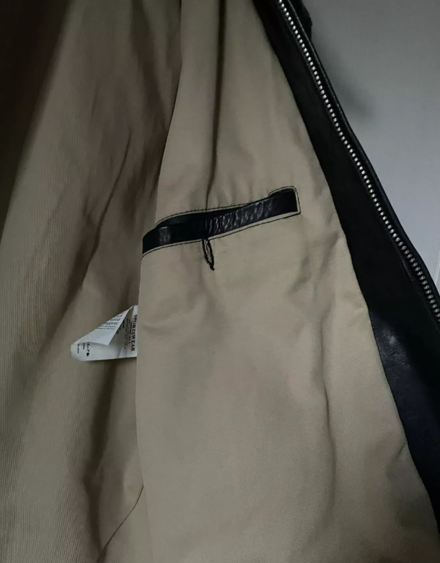 Premium Stone Island Black Leather Jacket XXL, Excellent Condition thumbnail 9