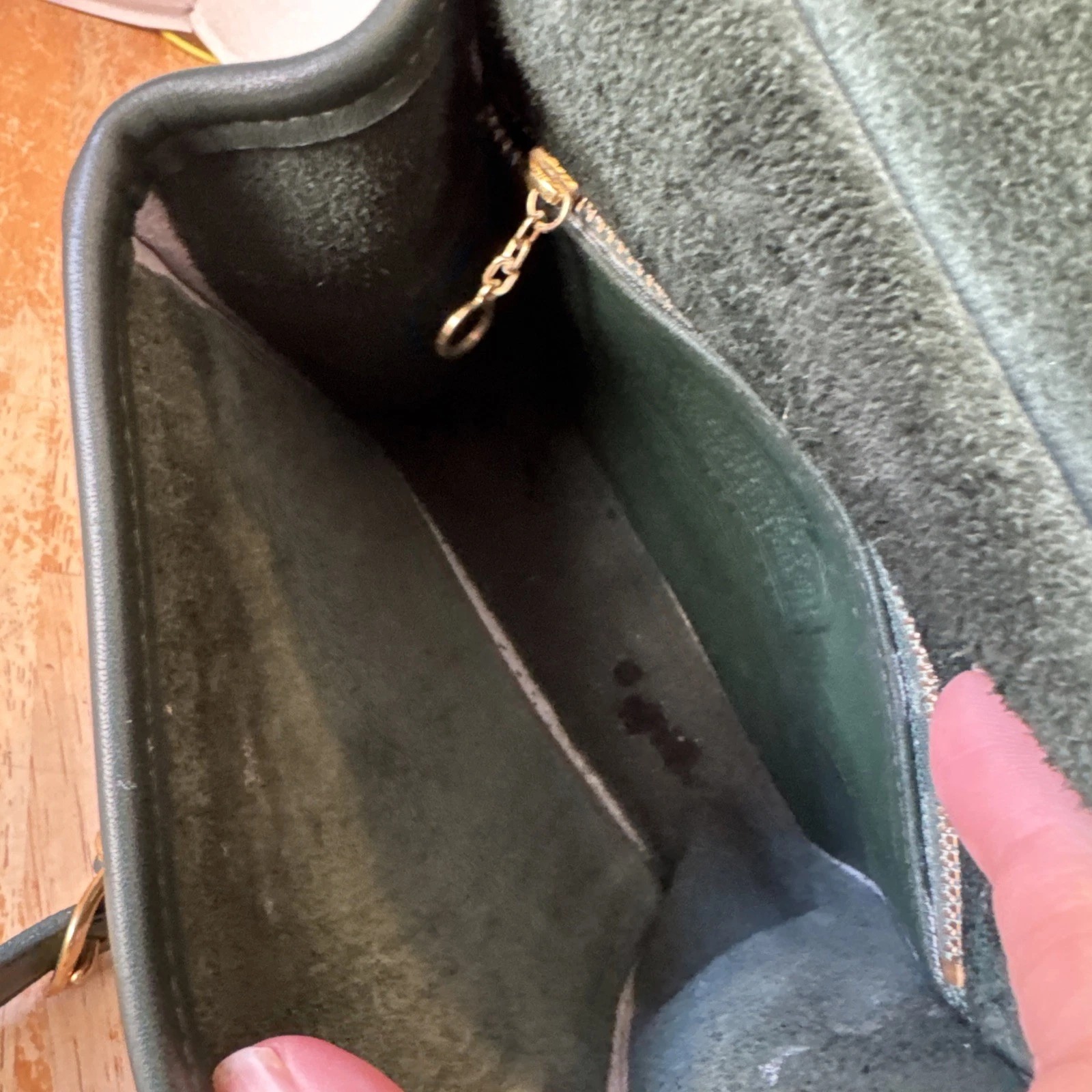 Rare Green Vintage made in USA Coach Murphy Crossbody bag thumbnail 11