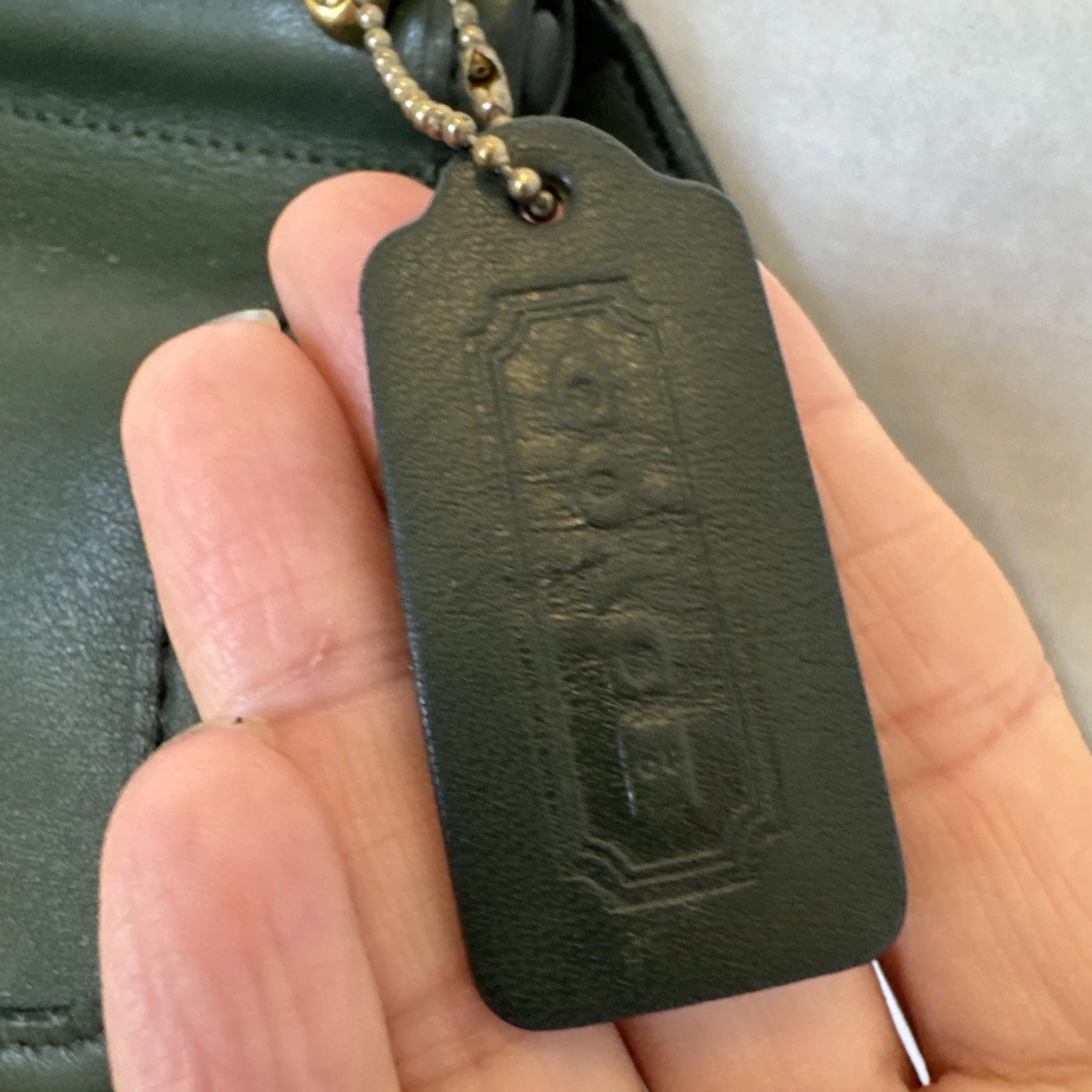 Rare Green Vintage made in USA Coach Murphy Crossbody bag thumbnail 4