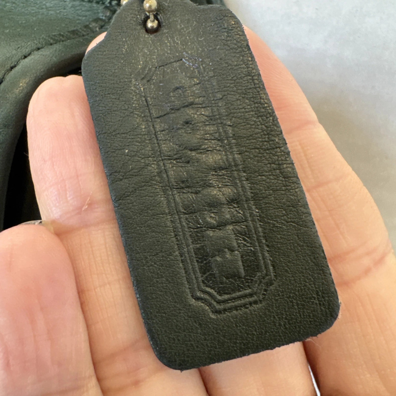 Rare Green Vintage made in USA Coach Murphy Crossbody bag thumbnail 5