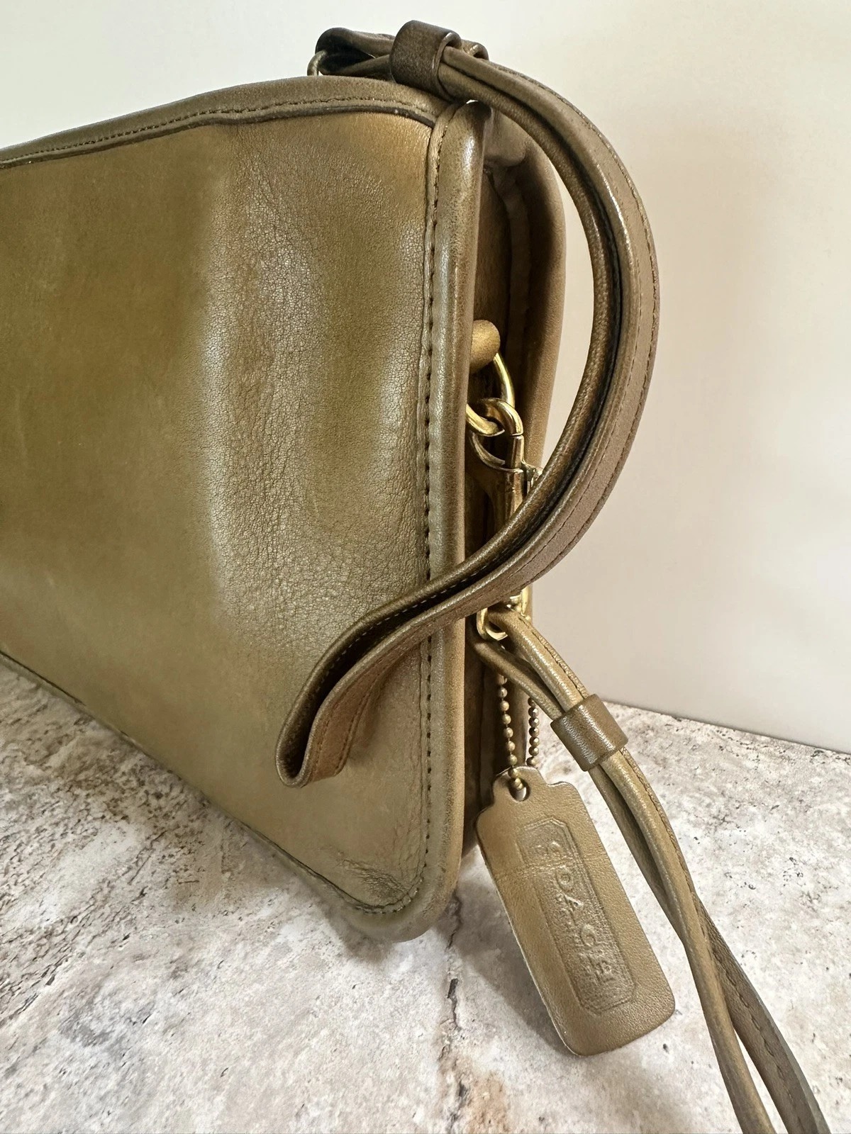 Rare Vintage Green Coach x Saks Fifth Avenue 5th Ave Shoulder Bag thumbnail 4