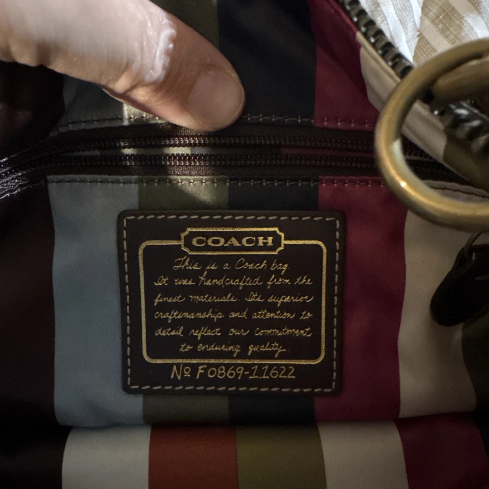 RARE VTG Coach 11622 Limited Edition 65th Anniv Legacy Bridget Purse w Dust Bag thumbnail 4