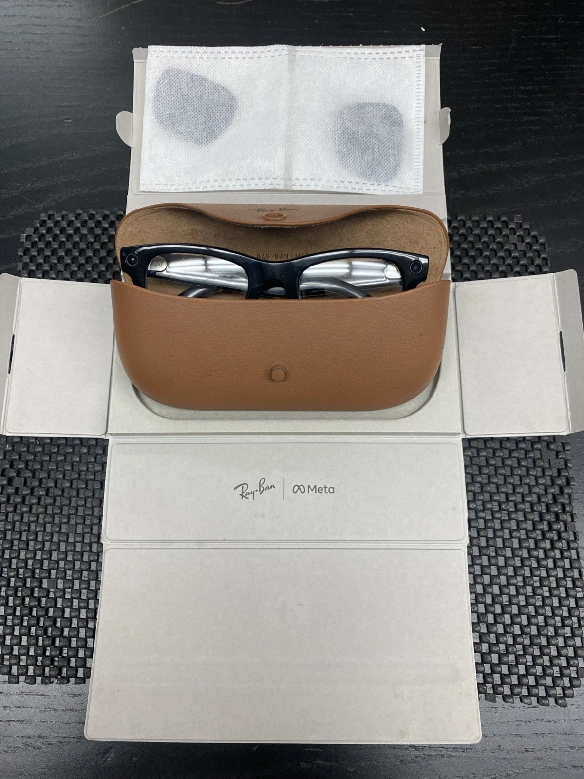 Ray Ban Meta Wayfarer Gen 2 RW4012 Shiny Black Smart Glasses w/Case C34 thumbnail 1