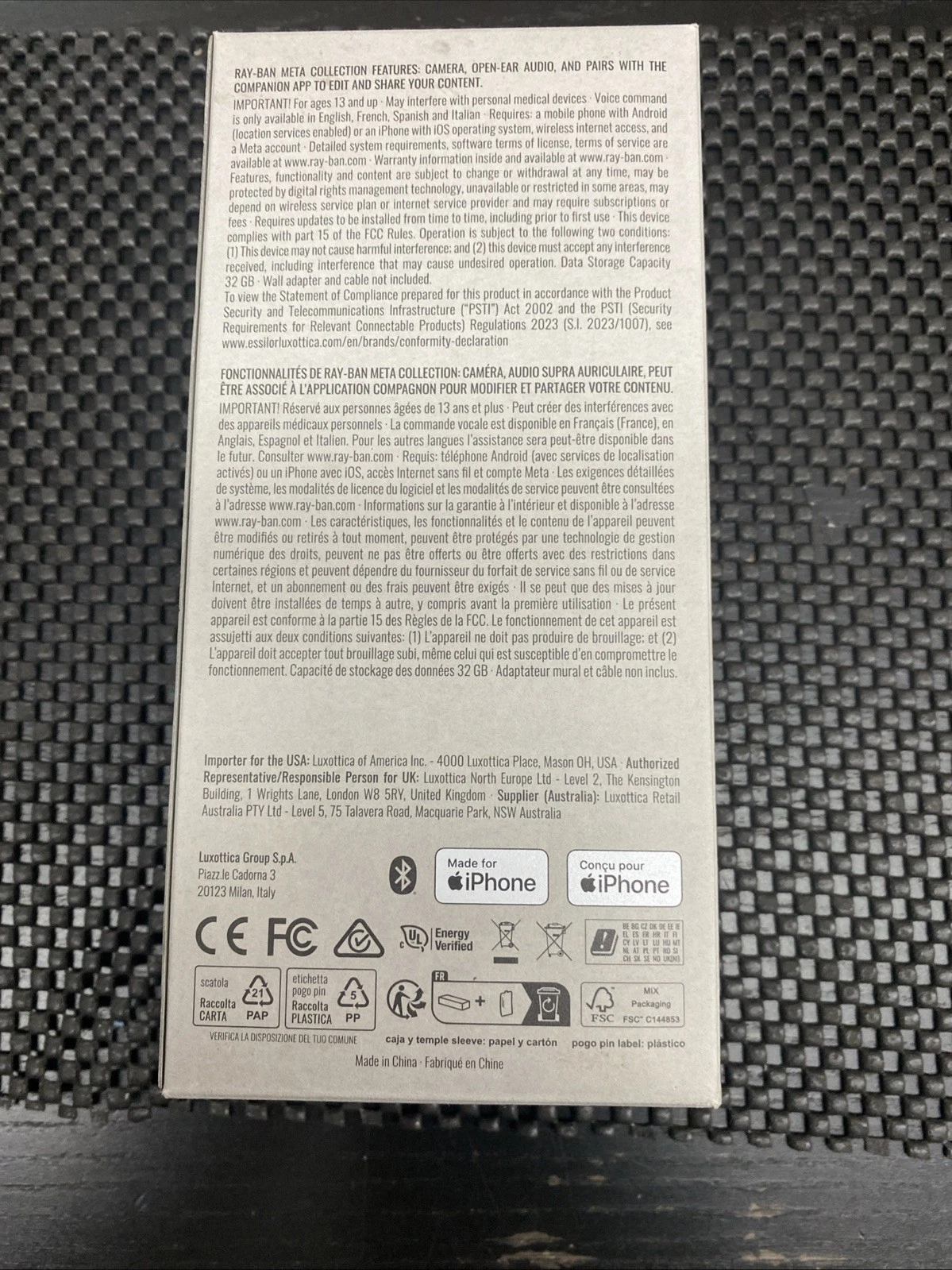 Ray Ban Meta Wayfarer Gen 2 RW4012 Shiny Black Smart Glasses w/Case C34 thumbnail 9