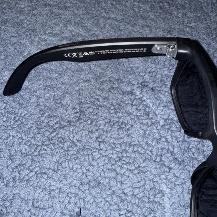 Ray-Ban Meta Wayfarer Gen 2 - 601ST350 - Matte Black - Polarized Graphite Lenses thumbnail 4