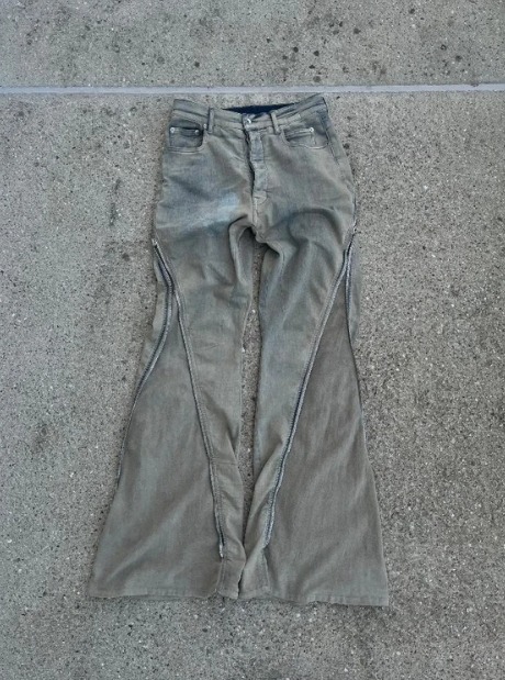 STEAL Rick Owens Mineral Pearl Bolan Banana Bootcut Denim