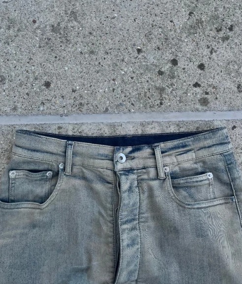 STEAL Rick Owens Mineral Pearl Bolan Banana Bootcut Denim thumbnail 4