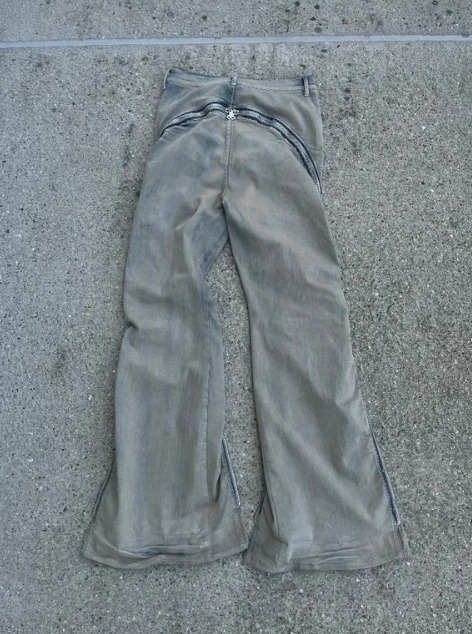 STEAL Rick Owens Mineral Pearl Bolan Banana Bootcut Denim thumbnail 5