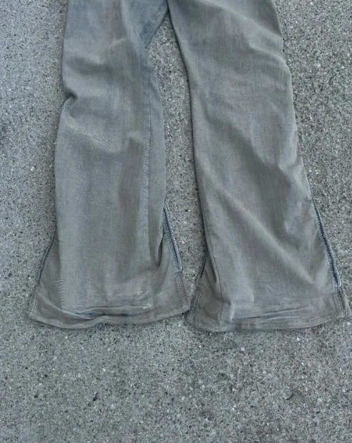 STEAL Rick Owens Mineral Pearl Bolan Banana Bootcut Denim thumbnail 7