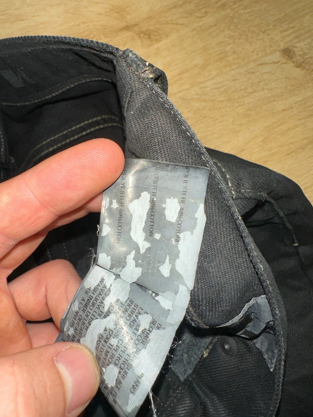 RICK OWENS DRKSHDW Black Coated Waxed Denim Jeans Slim Fit Long Cut Size 32 thumbnail 11