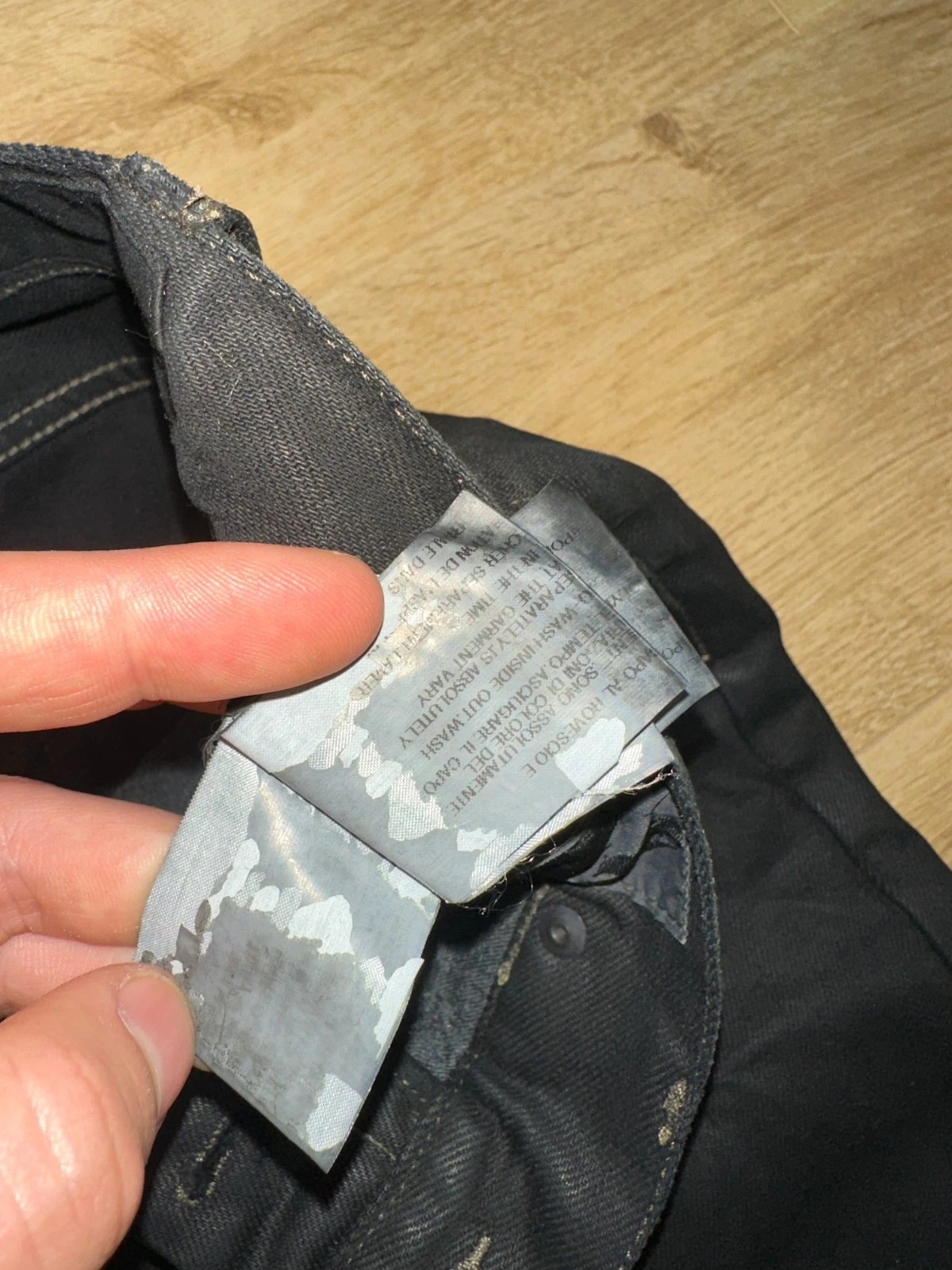 RICK OWENS DRKSHDW Black Coated Waxed Denim Jeans Slim Fit Long Cut Size 32 thumbnail 13