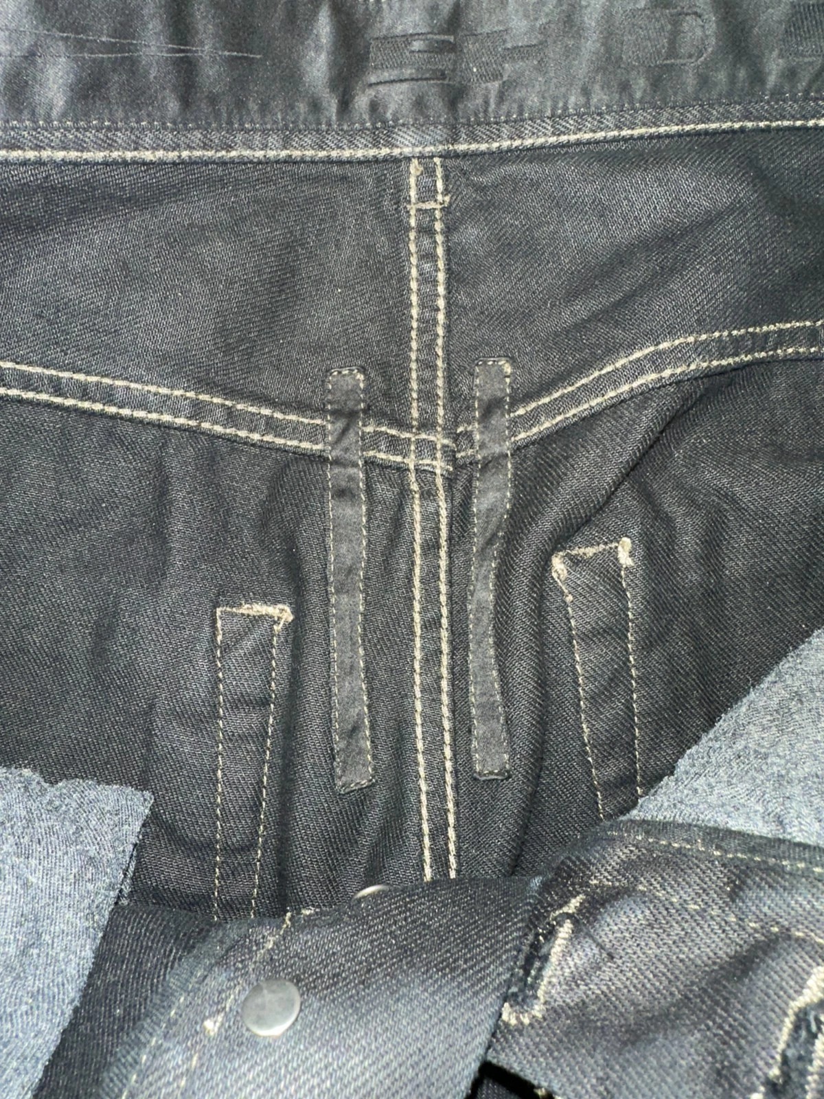 RICK OWENS DRKSHDW Black Coated Waxed Denim Jeans Slim Fit Long Cut Size 32 thumbnail 16