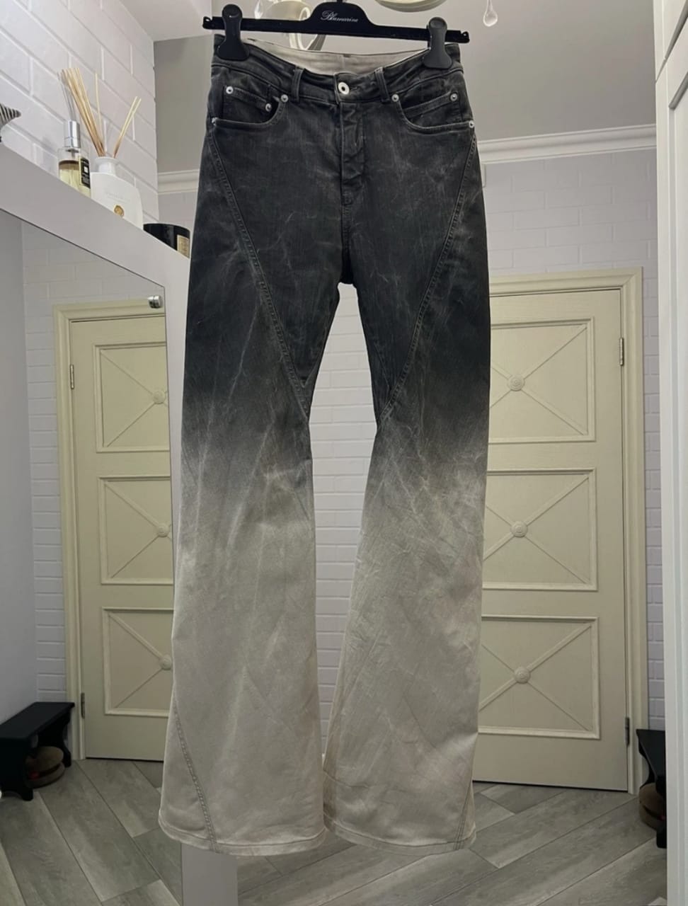 Rick Owens Drkshdw Jeans Unisex Cotton Blend Gray Size 27 Made In Italy thumbnail 1