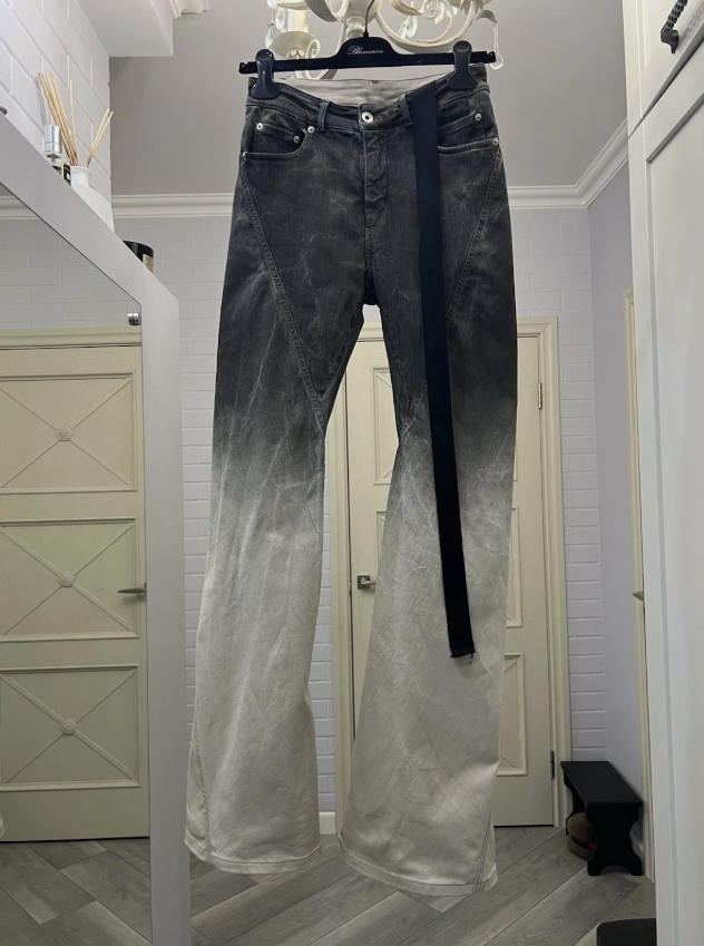 Rick Owens Drkshdw Jeans Unisex Cotton Blend Gray Size 27 Made In Italy