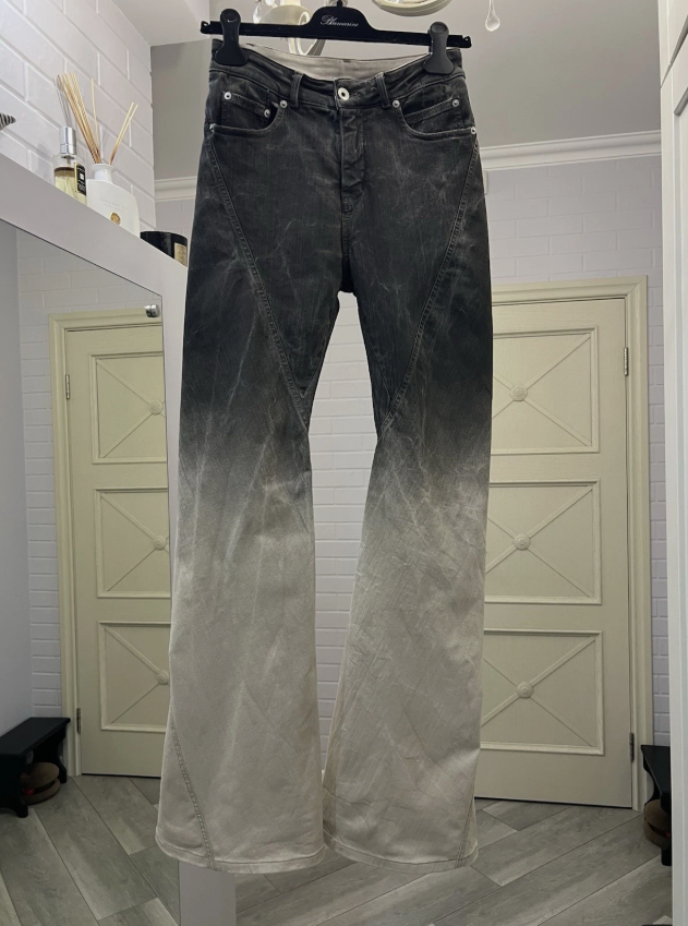 Rick Owens Drkshdw Jeans Unisex Cotton Blend Gray Size 27 Made In Italy thumbnail 4