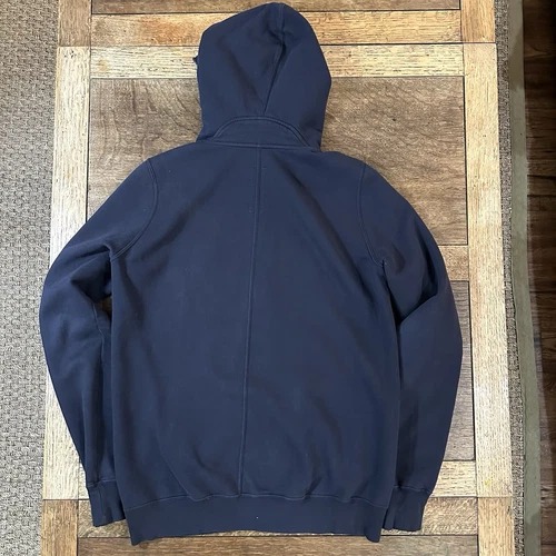 Rick Owens DRKSHDW Navy Blue Full Zip Gimp Hoodie – Size XL thumbnail 2